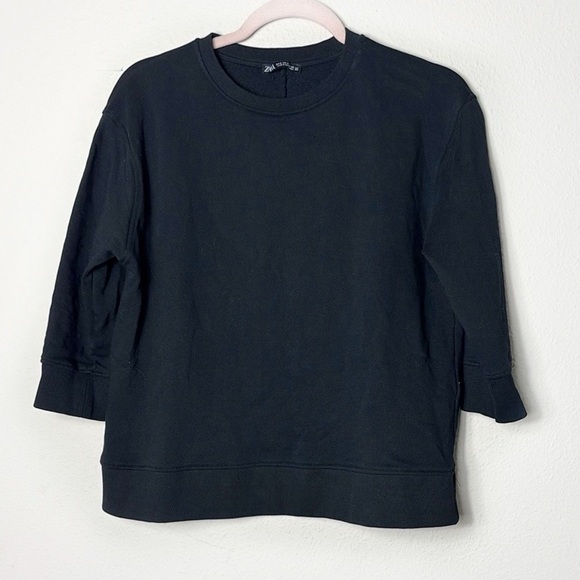Zara Black Pullover Sweatshirt size small - Picture 3 of 8
